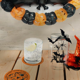 Vintage Jack-o-Lantern Pumpkin Custom Halloween ラウンドペーパーコースター