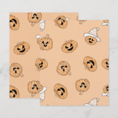 Vintage Jack-o'-Lantern Pumpkin Pattern Scrapbook  (正面/裏面)