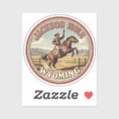 Vintage Jackson Hole Bucking Bronco wyoming gits シール (シート)