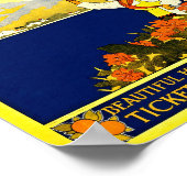 Vintage Jamaica Travel Illustration ポスター (角)