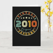 Vintage January 2010 カード (黄色い花)