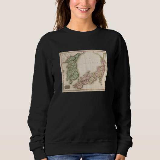 Vintage Japan & Korea Map 1809 スウェットシャツ (正面)