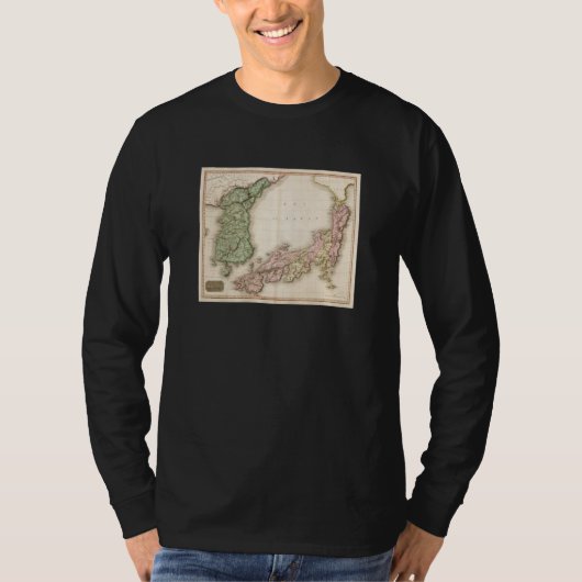 Vintage Japan & Korea Map 1809 Tシャツ (正面)