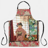 Vintage Japan Ningyo Print Apron エプロン (正面)