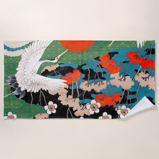 Vintage Japanese Art  ビーチタオル (正面)