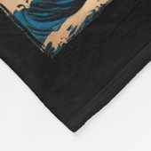 Vintage Japanese Art Kaiju Monster  フリースブランケット (角)