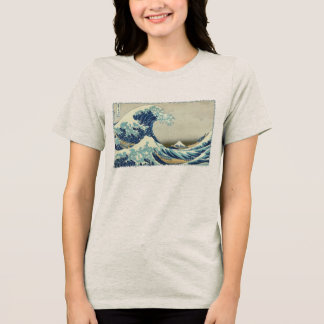 Vintage Japanese Art, The Great Wave by Hokusai トライブレンドＴシャツ