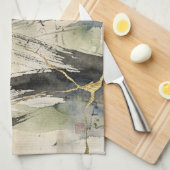 Vintage Japanese Calligraphy Art (1) キッチンタオル (四つ折り)