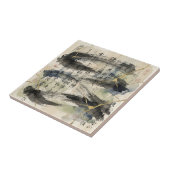 Vintage Japanese Calligraphy Art (1) タイル (側面)