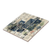 Vintage Japanese Calligraphy Art (4) タイル (側面)