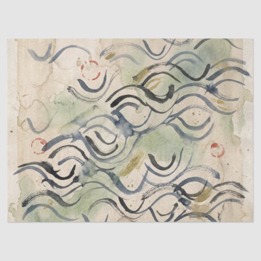 Vintage Japanese Calligraphy Art (6) 薄葉紙 (正面)