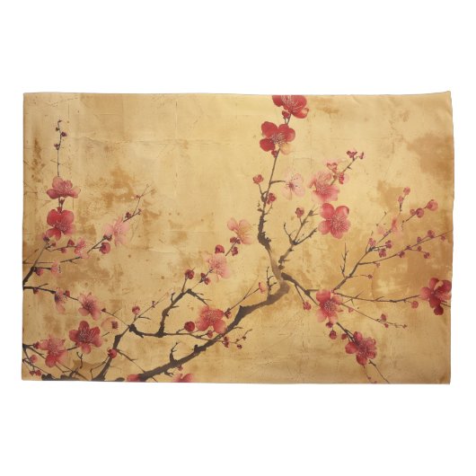 Vintage Japanese Cherry Blossom 枕カバー (裏面)
