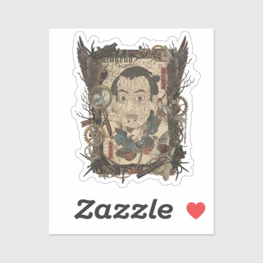 Vintage Japanese Gothic Collage – シール (シート)