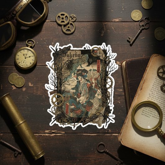 Vintage Japanese Gothic Collage  シール