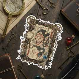 Vintage Japanese Gothic Collage – シール