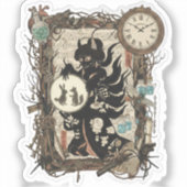 Vintage Japanese Gothic Collage Sticker シール (正面)
