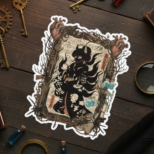 Vintage Japanese Gothic Collage Sticker シール