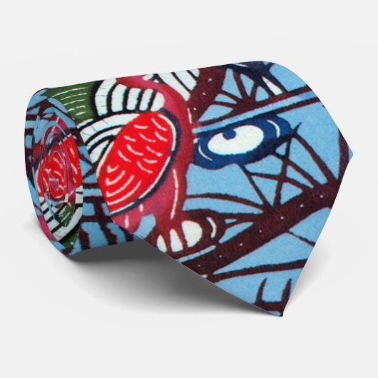 Vintage Japanese Kimono Textile (Bingata) ネクタイ (ロール)