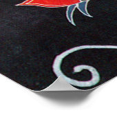 Vintage Japanese Kimono Textile (Bingata) ポスター (角)