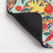 Vintage Japanese Kimono Textile (Bingata) マウスパッド (コーナー)