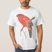 Vintage Japanese Style Red Bird Design Graphic Tシャツ (正面)