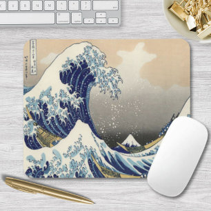 vintage japanese ukiyo e art the great wave マウスパッド
