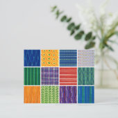 Vintage Japanese Woodcut Textiles ポストカード (スタンド正面)