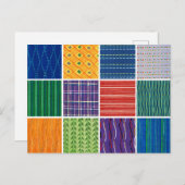 Vintage Japanese Woodcut Textiles ポストカード (正面/裏面)