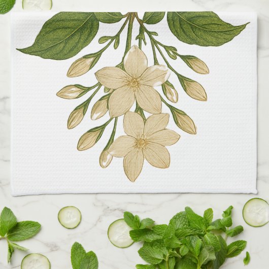 Vintage Jasmine キッチンタオル (折り畳み)