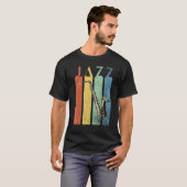 Vintage Jazz Saxophonist Classical Music  Saxophon Tシャツ (正面フル)