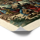 Vintage Jerusalem Map ポスター (角)