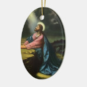 Vintage Jesus Christ Praying, Garden of Gethsemane セラミックオーナメント (左)
