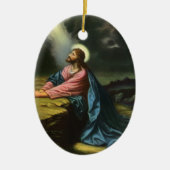 Vintage Jesus Christ Praying, Garden of Gethsemane セラミックオーナメント (正面)