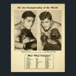 Vintage Joe Lewis vs James Braddock Poster ポスター<br><div class="desc">Vintage high quality Joe Lewis vs James Braddock poster art.  Recreated/restored vintage art.</div>