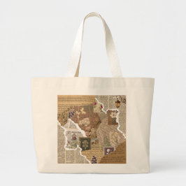  Vintage Journal Collage Aesthetic Jumbo Tote bag ラージトートバッグ