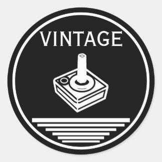 VINTAGE Joystick ラウンドシール