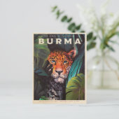 Vintage jungle leopard ポストカード (スタンド正面)