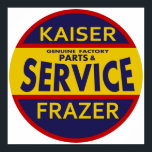 Vintage Kaiser Frazer service sign red/blue ポスター<br><div class="desc">Vintage Kaiser Frazer service sign red/blue version poster</div>