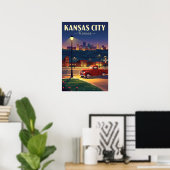 Vintage Kansas City ポスター (ホームオフィス)