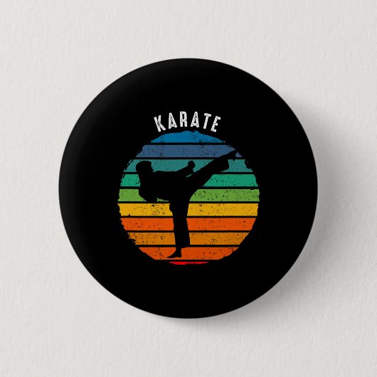 Vintage Karate Clothing - Sunset Karate 缶バッジ (正面)