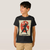 Vintage Karate Distressed Silhouette Japanese Mart Tシャツ (正面フル)
