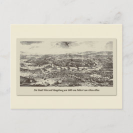 Vintage Karte Österreich | Wien Umgebung 1683 ポストカード