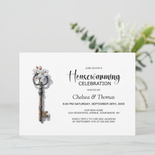 Vintage Key Housewarming Party 招待状 (スタンド正面)