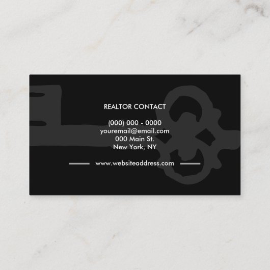 Vintage Key Real Estate 名刺 (裏面)