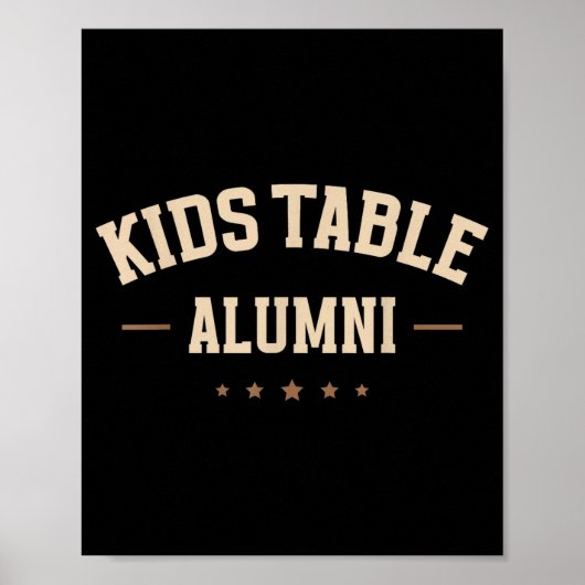 Vintage Kids Table Alumni Thanksgiving Fall Season ポスター (正面)