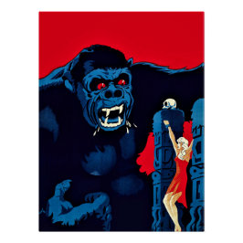 Vintage King Kong Movie Poster (1933) ポスター
