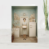 Vintage Kitchen Cake Portrait カード (正面)