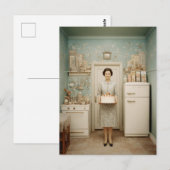 Vintage Kitchen Cake Portrait ポストカード (正面/裏面)