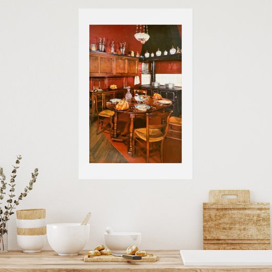 Vintage kitchen design ポスター (キッチン)