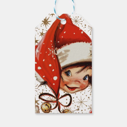 Vintage Kitsch Christmas Cheer ギフトタグ (裏面)